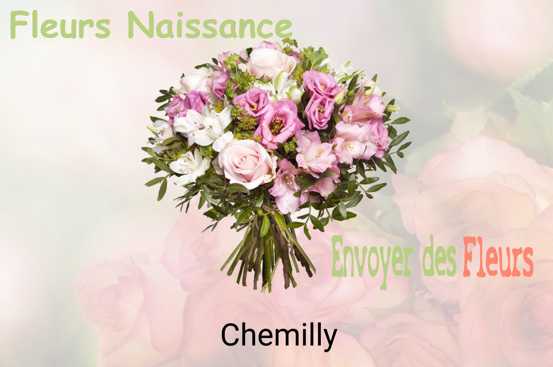 Bouquet de fleurs de naissance livré à Chemilly